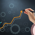 Hand drawing an increasing arrow to represent how these email marketing tips can help your business increase sales