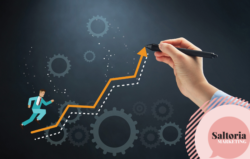Hand drawing an increasing arrow to represent how these email marketing tips can help your business increase sales