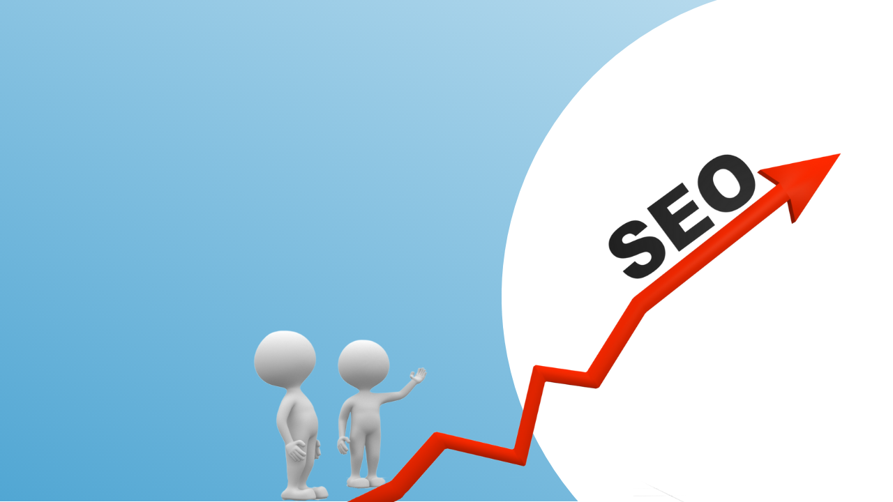 icon of 2 people stepping on a growing trend to represent how SEO is useful for business growth
