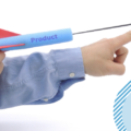 Person about to launch a toy rocket to symbolise how one should promote a new product