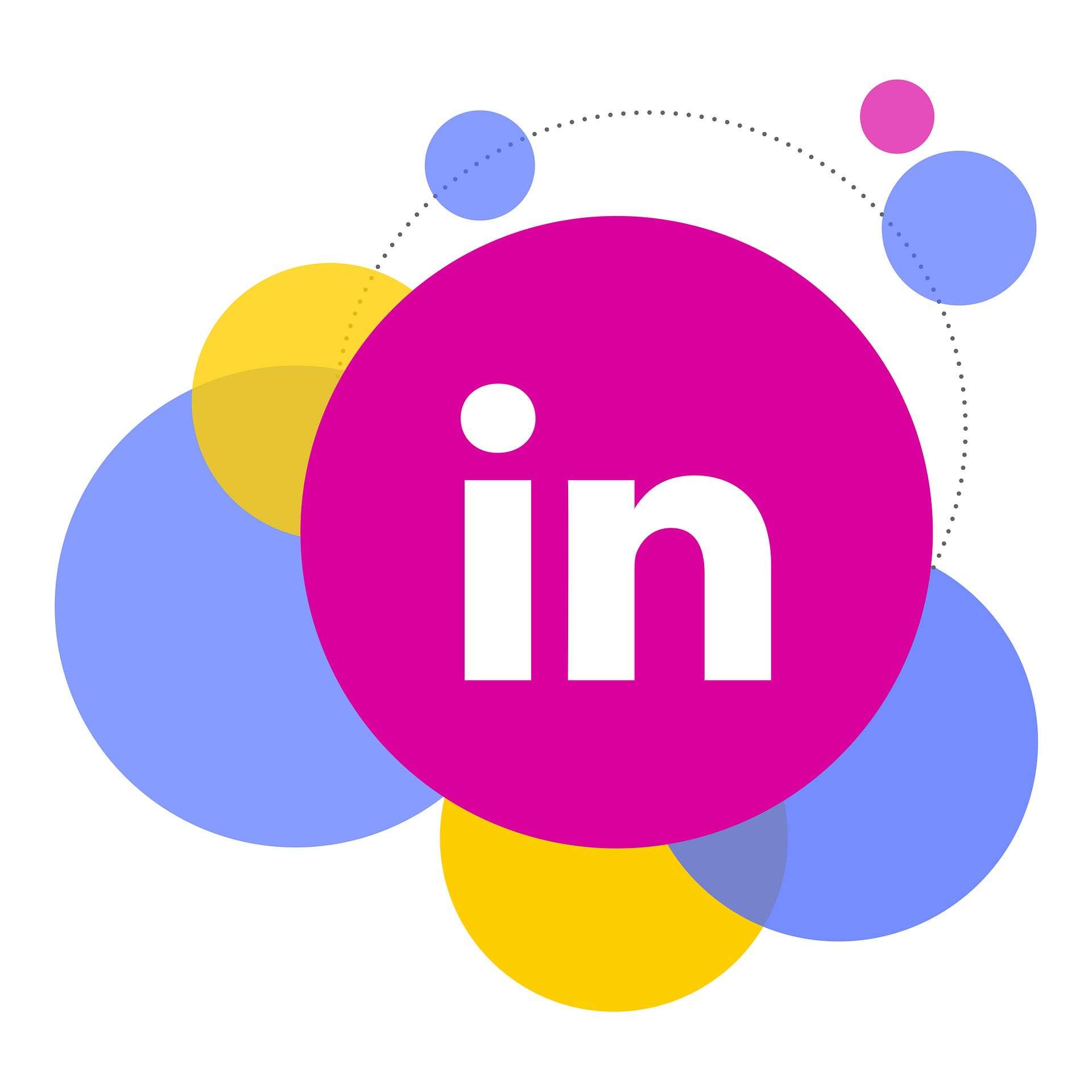 linkedin-workshop.png A chart with a graph on and stationary and lightbulbs around it and a dart board